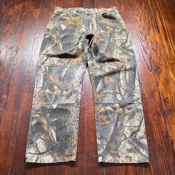 Wrangler Other - Vintage Wrangler Pants Mens 36x32 Real Tree Camo‎ Double Knee Hunting Baggy
